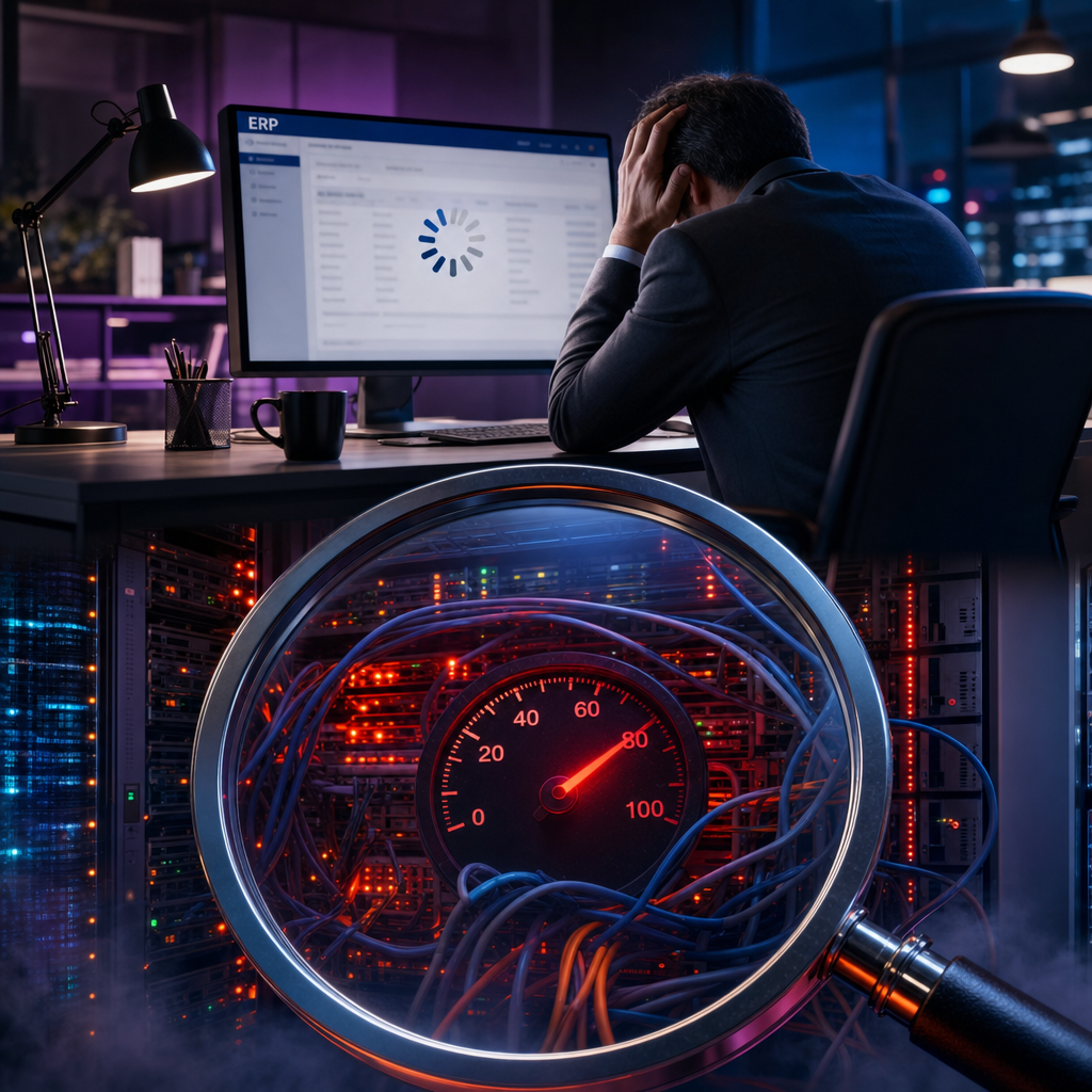 ERP Lento: Problema de Sistema ou de Infraestrutura? Saiba Antes de Trocar de Software